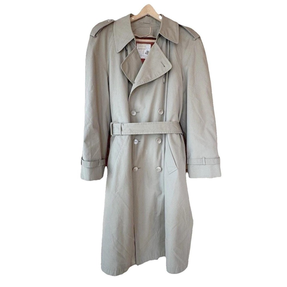 VTG London Towne Trench Tan Kermit Frog Costume Reporter Halloween Muppet 40R
